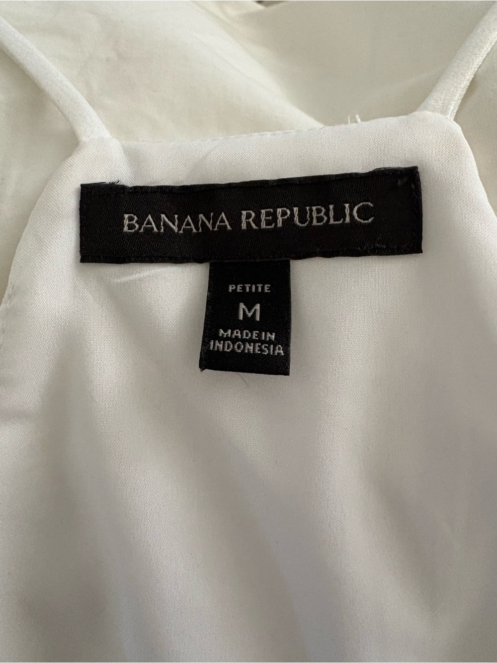 Banana Republic White Tank with Lining and Skinny Straps